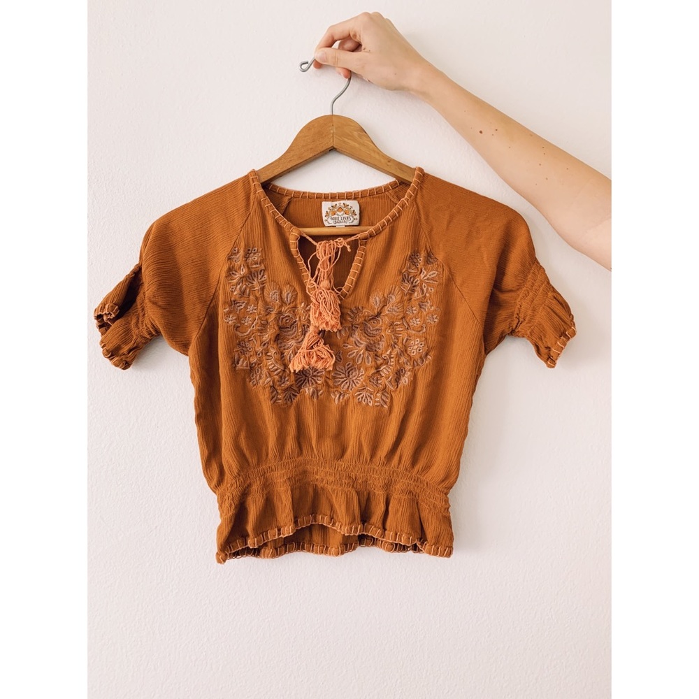 Nine lives bazaar embroidered blouse size S